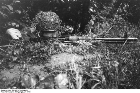 Photo German Paratrooper With Fg 42 Rifle France Jun 1944 World