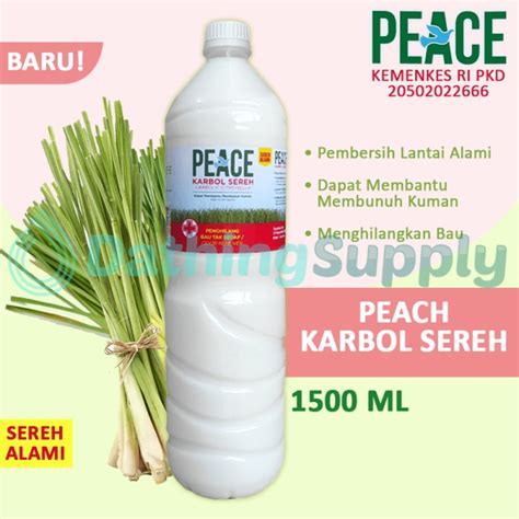 Jual Peace Karbol Sereh 1500 ML Botol 1 5 Liter Cairan Pembersih