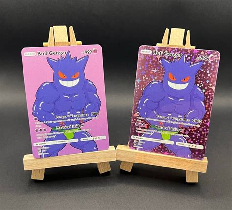 Buff Gengar Custom Pokemon Card Valentines Gift For Him Etsy Ireland