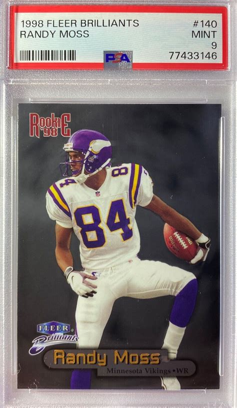 1998 Fleer Brilliants 140 Randy Moss Rookie RC Mint PSA 9 EBay