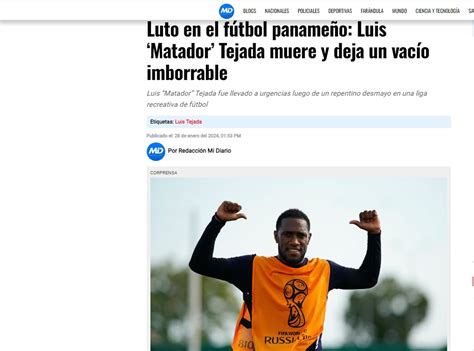 Luis Pana Tejada murió prensa panameña llora la muerte del