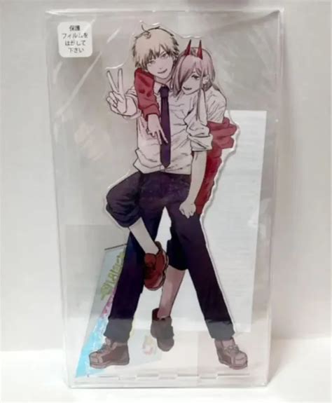 FIGURINE CHAINSAW MAN Acrylique Mega Stand Denji Power Jump Shop EUR 84