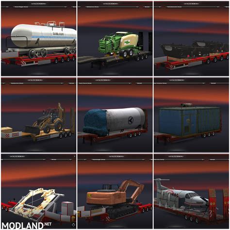 Heavy Cargo Transportation Trailers Pack Mod For Ets