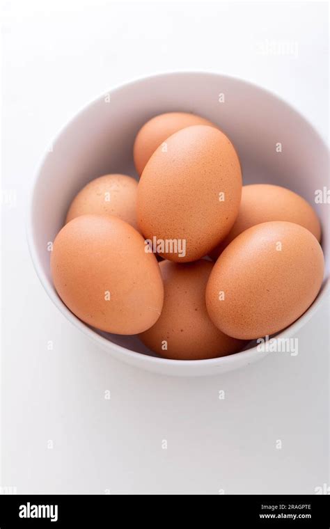 Organic Brown Egg For Recipes Stock Photo Alamy