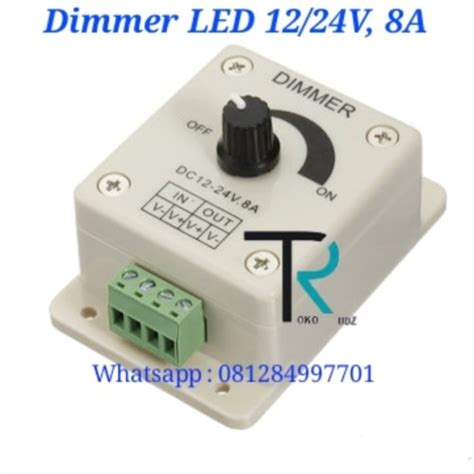 Jual Dimmer Lampu LED 12V 24V 8A Jakarta Pusat Tokorudz Tokopedia