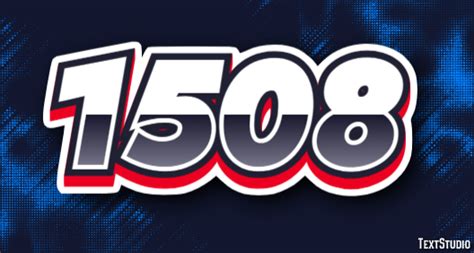 1508 Text Effect and Logo Design Number
