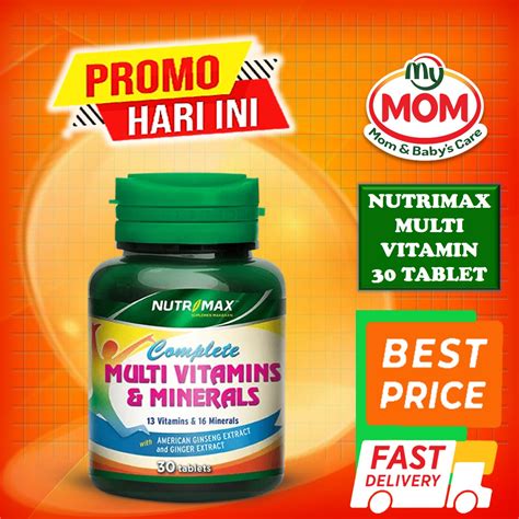 Jual Nutrimax Complete Multivitamins And Minerals Isi 30 Tablet Multi