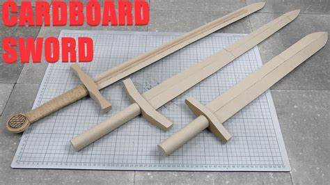 3 Different Cardboard Crafts Ideas Cardboard Swords Youtube