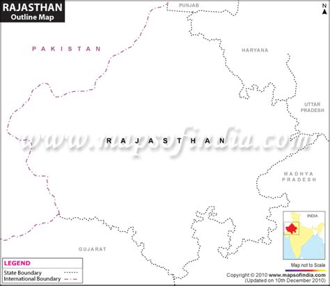 Rajasthan Outline Map Blank Map Of Rajasthan