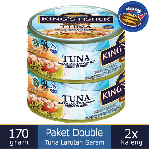 Paket 2 Pcs King S Fisher Tuna Dalam Air Garam Tuna In Brine Daging