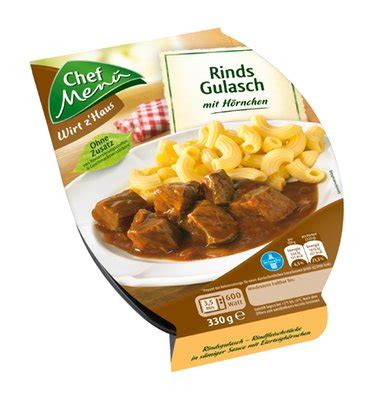 Chef Menü Rindsgulasch mit Hörnchen BILLA Online Shop