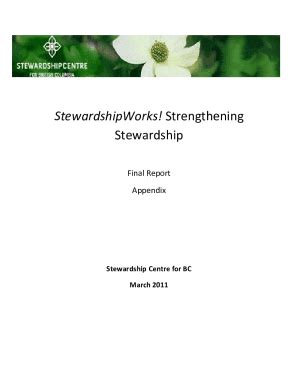 Fillable Online StewardshipWorks Strengthening Stewardship Fax Email