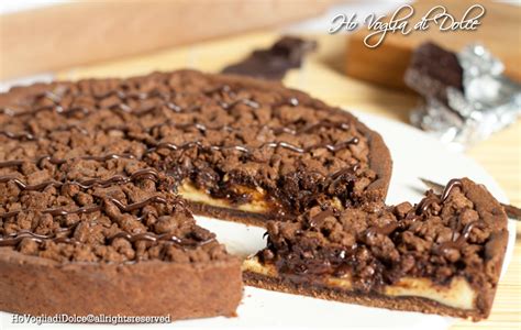 Torta Sbriciolata Al Cioccolato E Crema Pasticcera Ricetta Ho Voglia