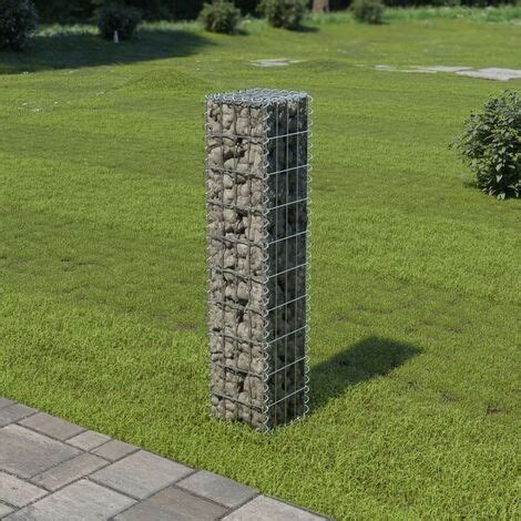 Vidaxl Mur Gabion Avec Couvercles Acier Galvanis X X Cm