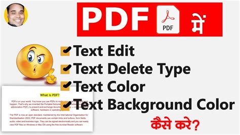 Pdf File Me Text Edit Text Delete Text Type Text Color Text Background