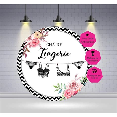 PAINEL EM LONA REDONDO CHÁ DE LINGERIE MOD 2 DECORAÇÃO DE FESTAS Shopee Brasil