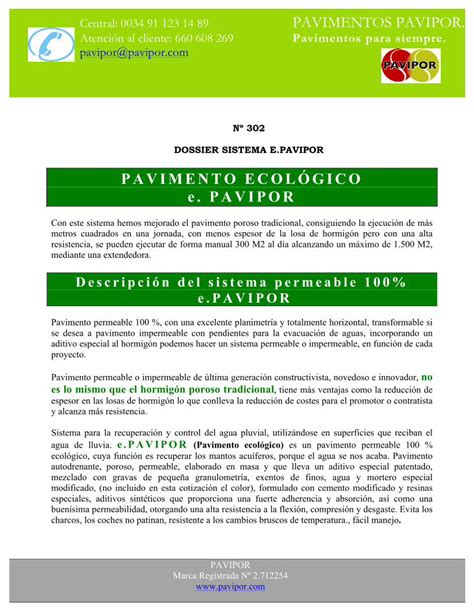 Pdf Pavimento Ecol Gico E Pavipor Suplemento Por Tratamiento