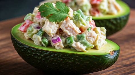 Receta Para Preparar Unos Aguacates Rellenos De Ensalada De Pollo