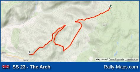 Ss 23 The Arch Stage Map International Welsh Rally 1989 🌍 Rally