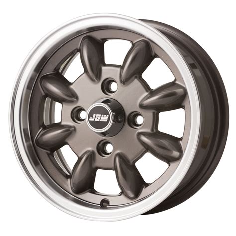 Classic Mini 5×12″ Jbw Minilight Alloy Wheels Set Of 4 Gunmetal