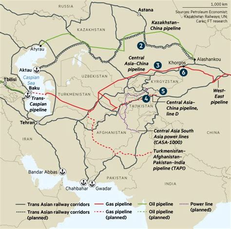 Afghanistan Turkmenistan Pakistan India Pipeline Map