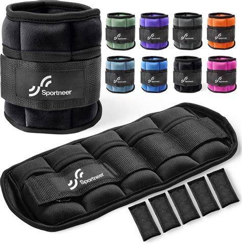 Sportneer Ankle Wrist Weights Set 2lb Fully Adjustable Weights Ankle