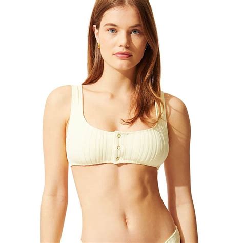 Solid Striped Elle Snap Bikini Top Women S Clothing