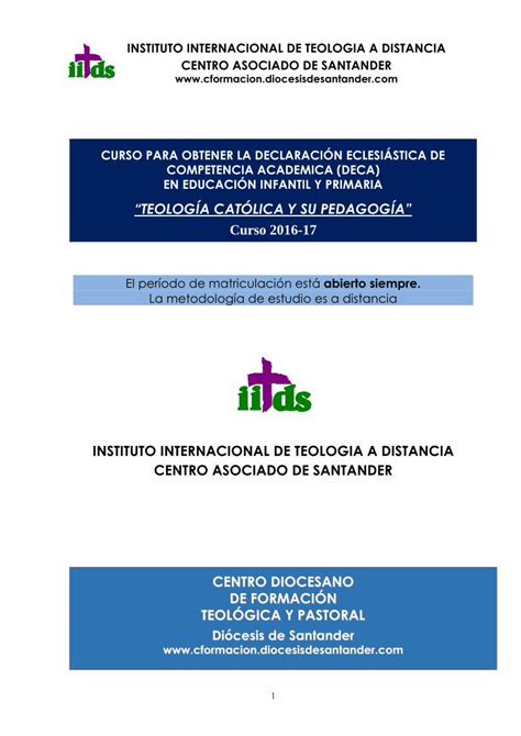 Pdf Teolog A Cat Lica Y Su Pedagog Acformacion Diocesisdesantander