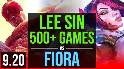 Lee Sin Vs Fiora Top Early Solo Kills M Mastery Points