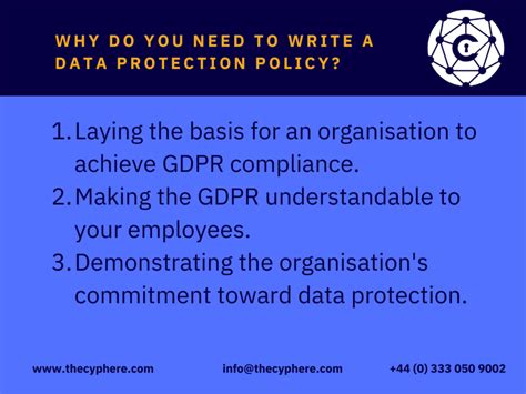 How To Write A Gdpr Data Protection Policy Free Template