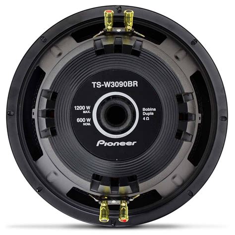 Alto Falante Subwoofer Pioneer TS W3090BR 12 Polegadas 600W RMS 2X4