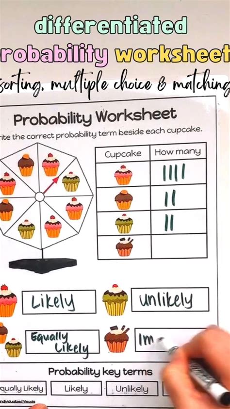 Probability task cards worksheets for special education – Artofit