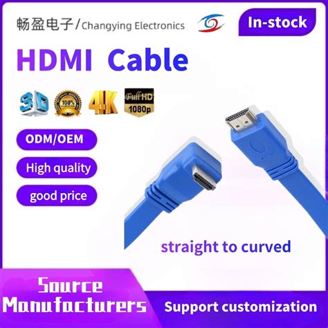 Oem And Stock Flate Hdmi Gold Plated Hdtv Video Cable 1080p15m Straight