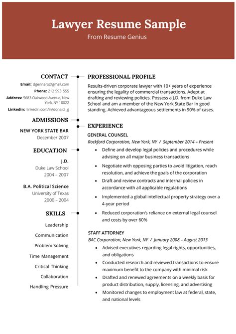 Lawyer Resume Samples 4 Writing Tips Artofit