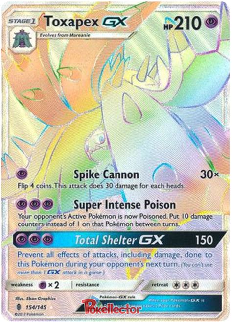 Toxapex GX 154 Guardians Rising Pokémon karty