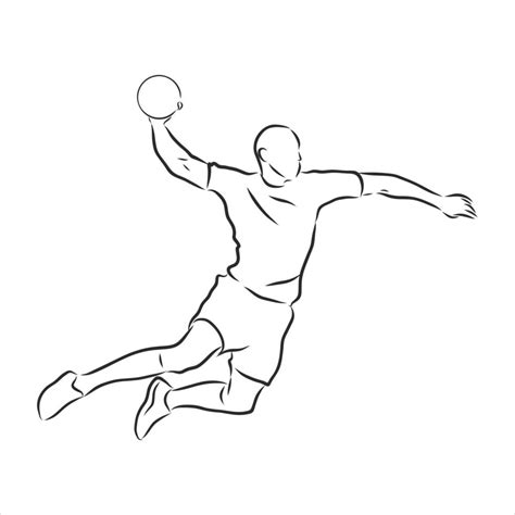 Handball Vector Sketch 11092468 Vector Art At Vecteezy