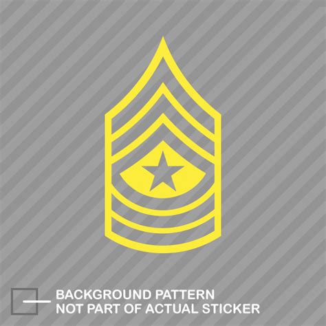 E Sergeant Major Rank Sticker Decal Vinyl Sgm Or E Us Army Ebay