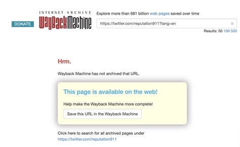 How To Use Wayback Machine For Twitter Reputation911