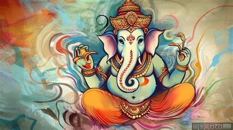 Ganesh Painting Abstract