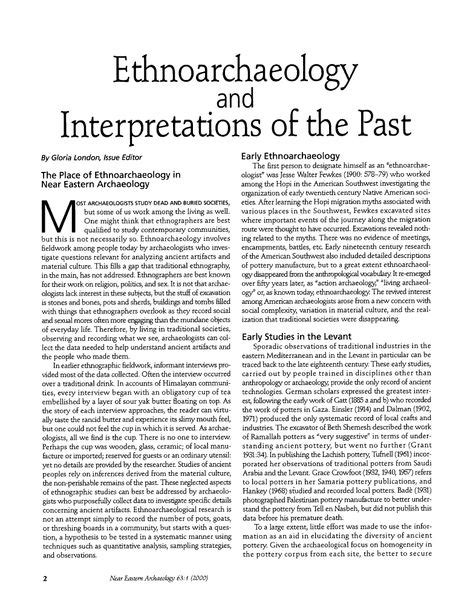 Page 2 of Ethnoarchaeology and Interpretations of the Past ...