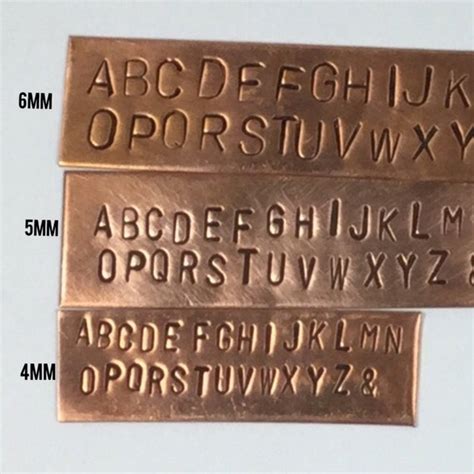 Alphabet 6mm Stamps 14 Inch Metal Stamp Set Bold Large