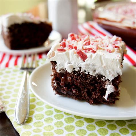 Peppermint Poke Cake I Wash You Dry