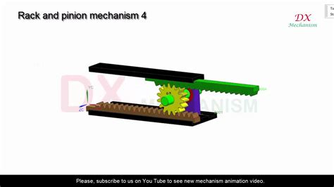 Rack And Pinion Mechanism 4 Youtube