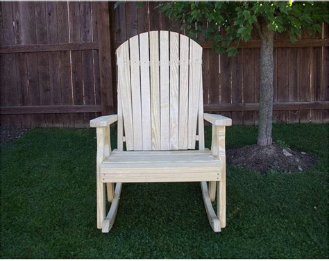 Creekvine Designs Treated Pine Curveback Rocking Chair — Rustic