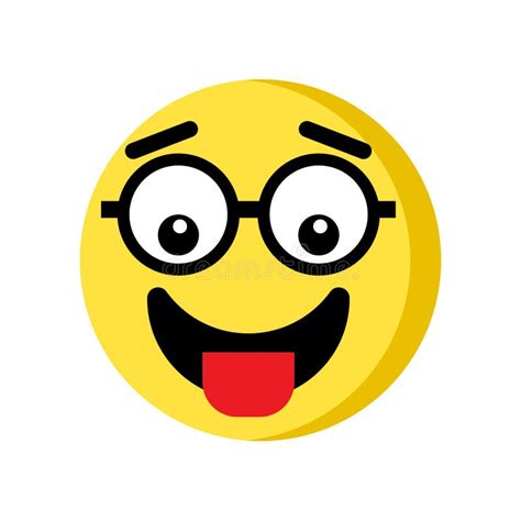 Nerd Emoji Vector Icon Isolated On Transparent Background Nerd Emoji