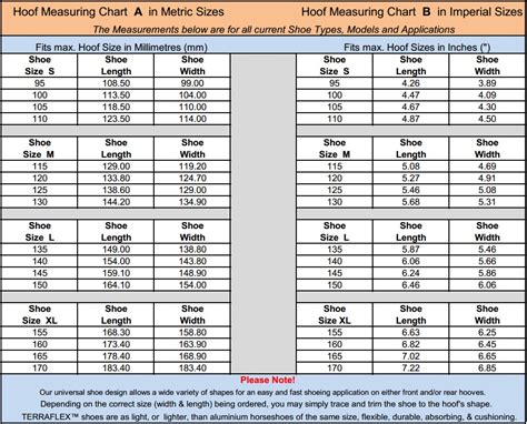 Horse Shoe Sizing Chart Sportcarima