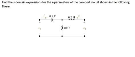 Solved Find The S Domain Expressions For The Z Parameters Of The Two