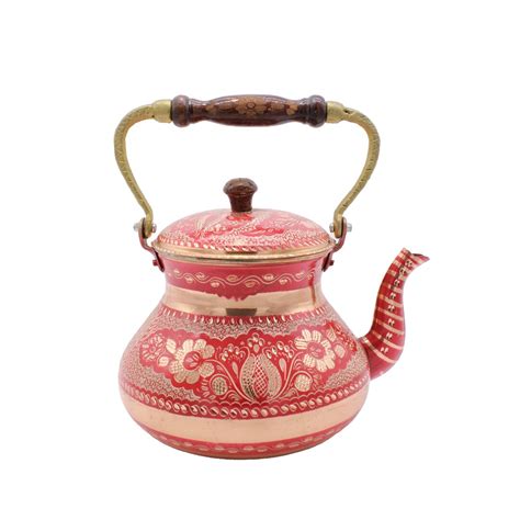 Traditional Turkish Handmade Copper Teapot Teapot Warmer Samovar Tea