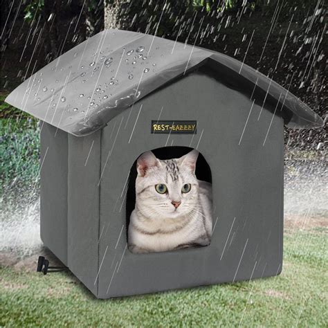 Amazon Rest Eazzzy Cat House For Outdoor Cats Weatherproof And