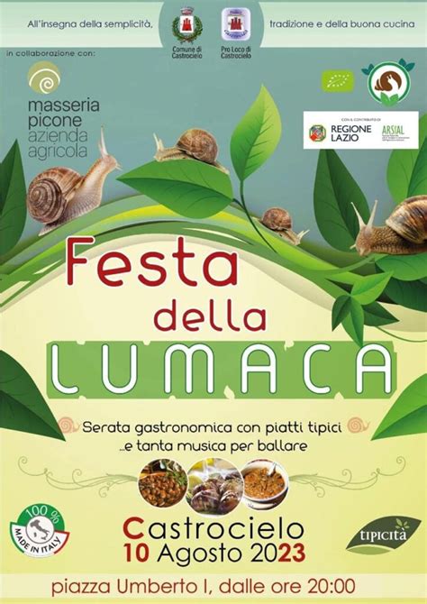 Festa Della Lumaca Benvenuti In Ciociaria In Provincia Di Frosinone